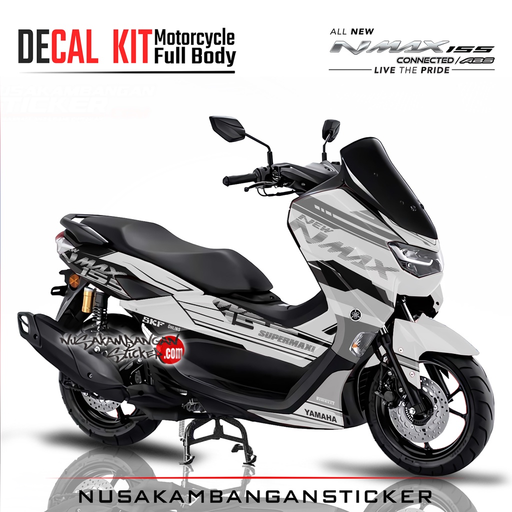 Stiker All New NMax 2020 Hitam Putih Supermaxi