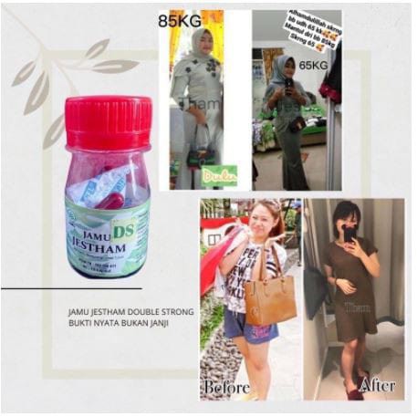 LARISSSS  PAKET JAMU DIET JESTHAM DOUBLE STRONG DS ISI 10 KAPSUL