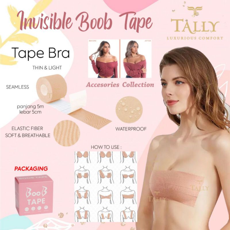 TALLY Bra Invisible Boob Tape /  Tape Bra /Seamless Waterproof