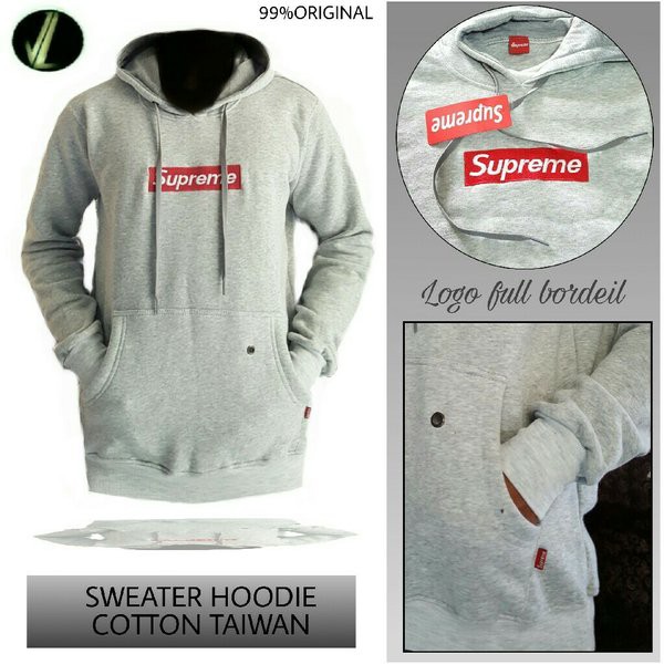 jaket hoodie supreme original