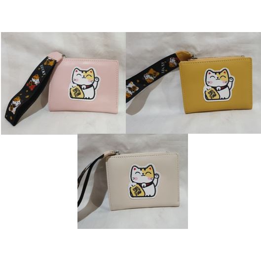 MINISO Dompet Lipat Pendek Two-Fold Resleting Kucing