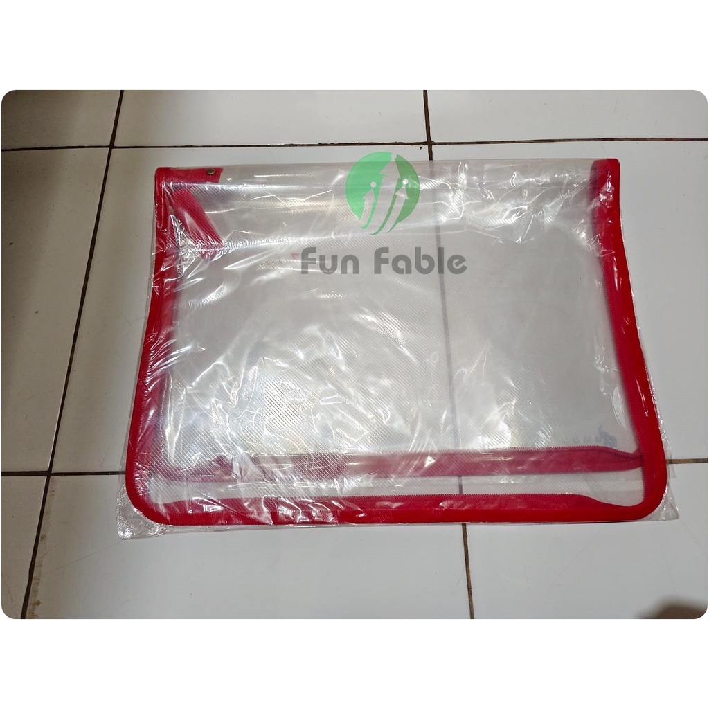 

MAP ZIPPER PLASTIK POLOS BIASA FOLIO