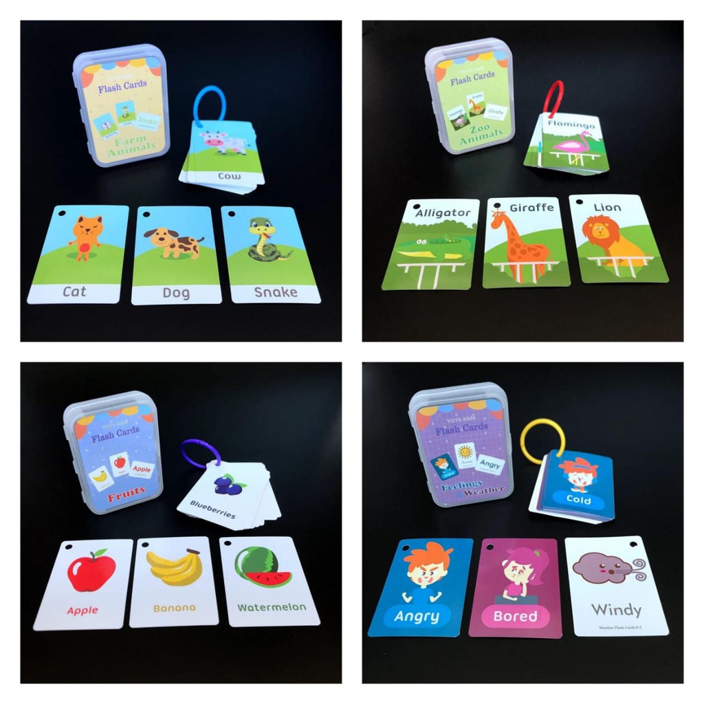 yoyo children flashcard - flash cards kartu belajar bahasa Inggris