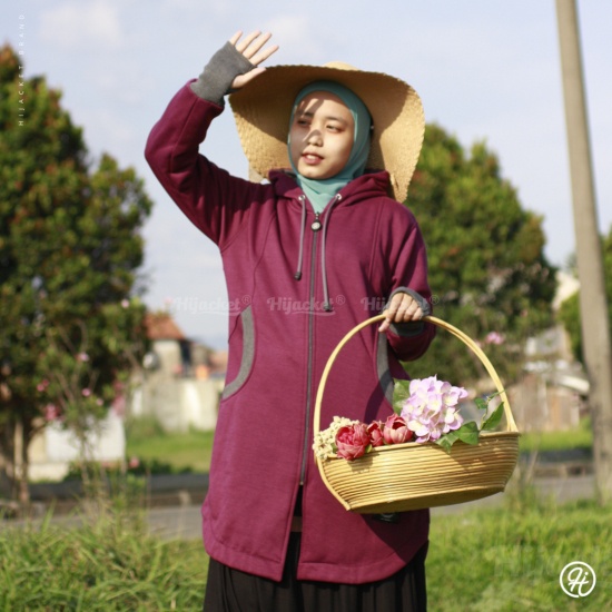 JAKET WANITA MUSLIMAH HIJACKET ELEKTRA ORIGINAL HIJABER SYARI HIJAKET PANJANG Syari-1