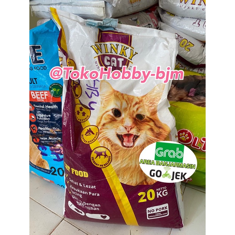 Winky cat 20kg Sak makanan kucing pakan kering dryfood cat Zak 20 kg pellet pelet dry food adult