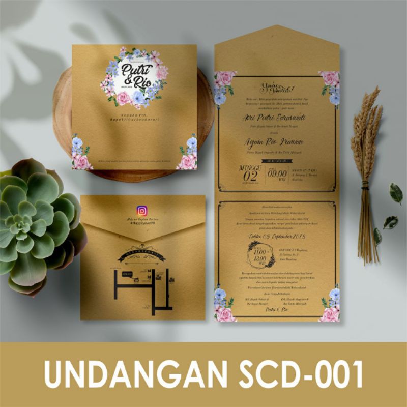 UNDANGAN RUSTIC MURAH *SCD-001*