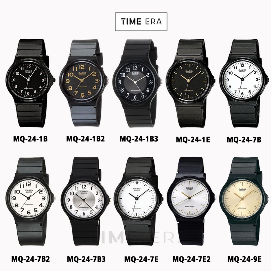 Casio General MQ24 / MQ 24-1B 1B2 / MQ-24-1E 1B3 7B 7E Jam Tangan Unisex Analog Karet (Dapat Box Mika)