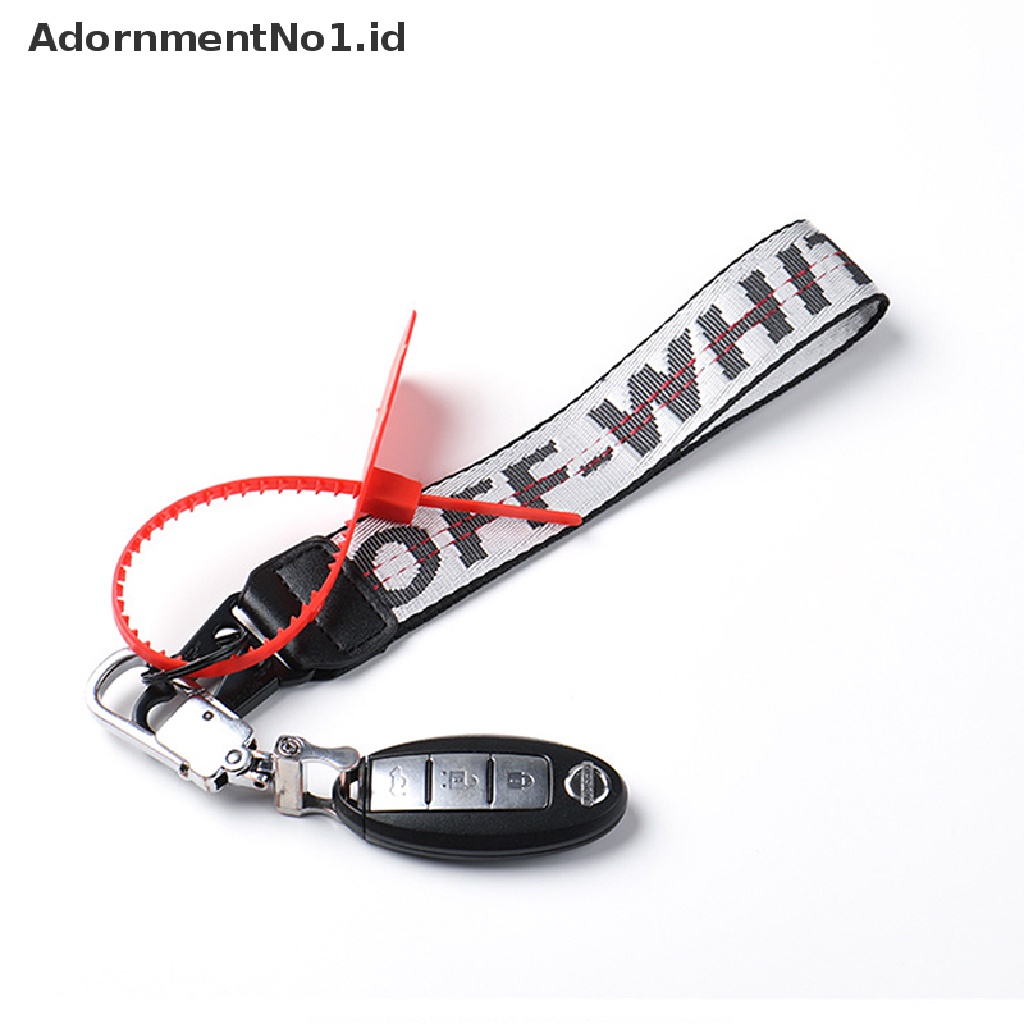 (AdornmentNo1) Off-white Tali Lanyard Gantungan Kunci Industrial 10.5 &quot;