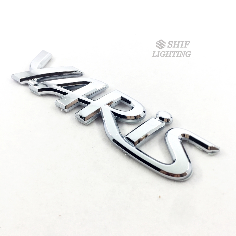 1pc Stiker Emblem Logo Yaris Pengganti Bahan Abs Krom Untuk Mobil Toyota Yaris