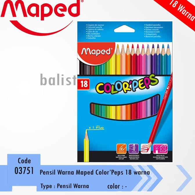 

Ready...Ready...Ready...] Pensil Warna Maped Color'Peps 18 Warna