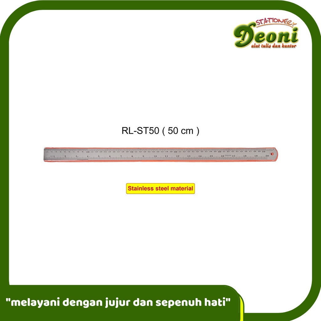 

JOYKO RL ST50 Stainless Steel Ruler Penggaris Besi 50cm