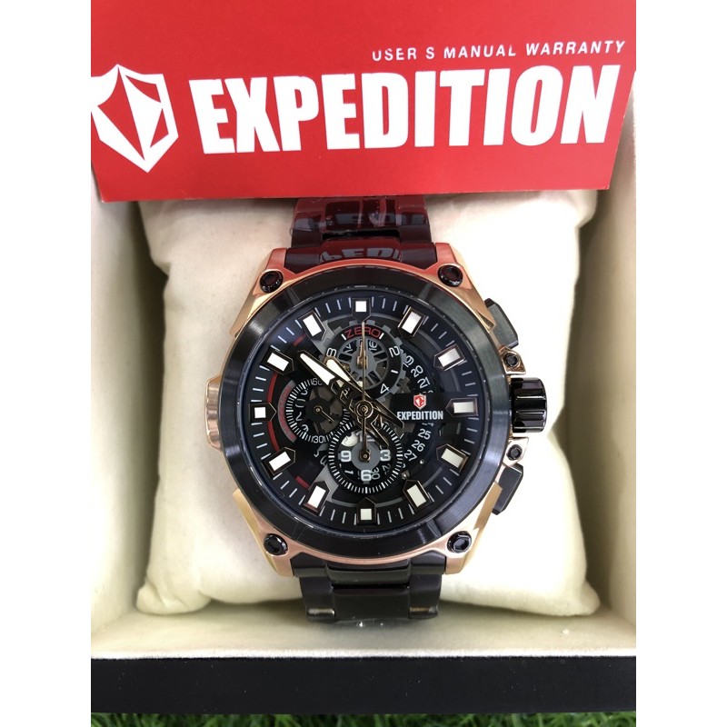 EXPEDITION NEW E6793MC HITAM ROSEGOLD PRIA