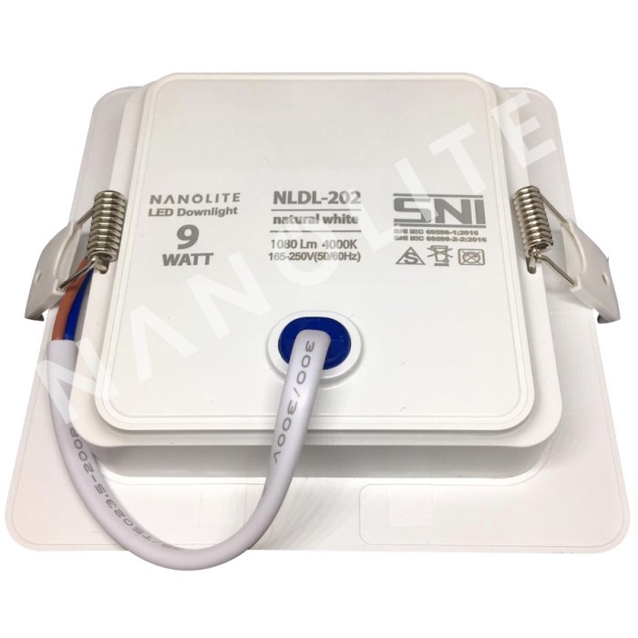 NANOLITE DOWNLIGHT SQUARE LED 9 WATT 9W 3 Inch Cahaya Putih CDL 6500K