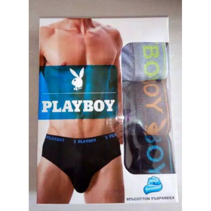 CELANA DALAM SEGITIGA PRIA PLAYBOY KOTAK isi 3