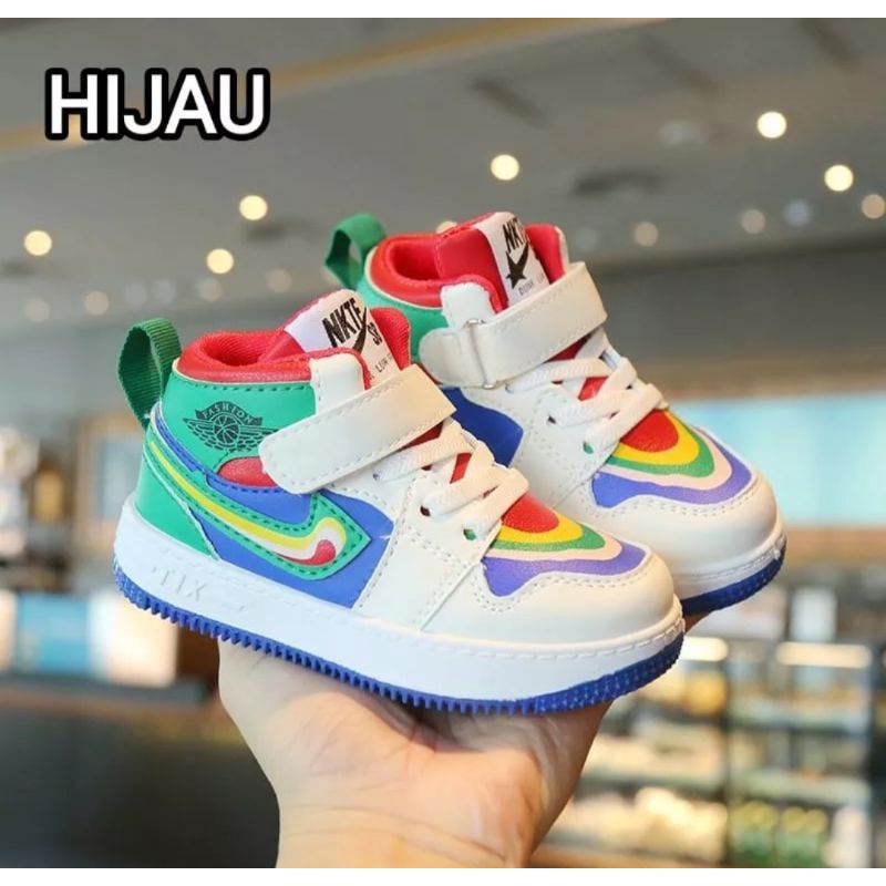 Sepatu Anak Import COLORFULL SNEAKER Sepatu Sneaker Anak Cowok dan Cewek Size 21-32