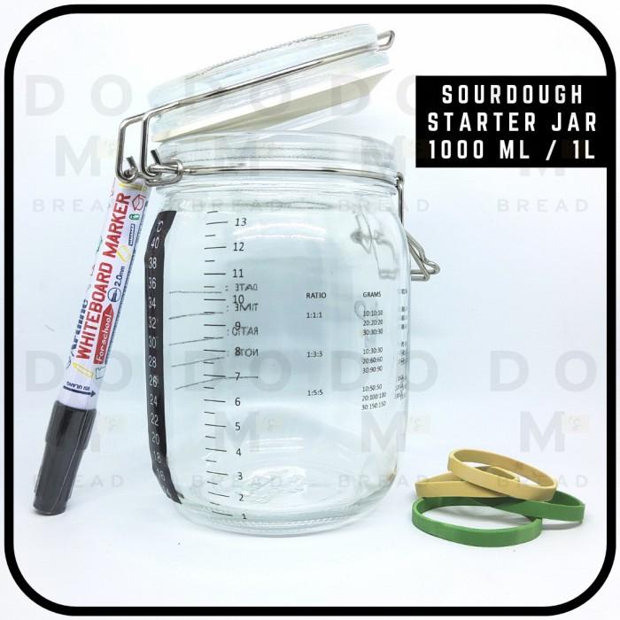 Toples Sourdough Starter Jar 32Oz (943Ml) - Tanpa Sourdough Starter