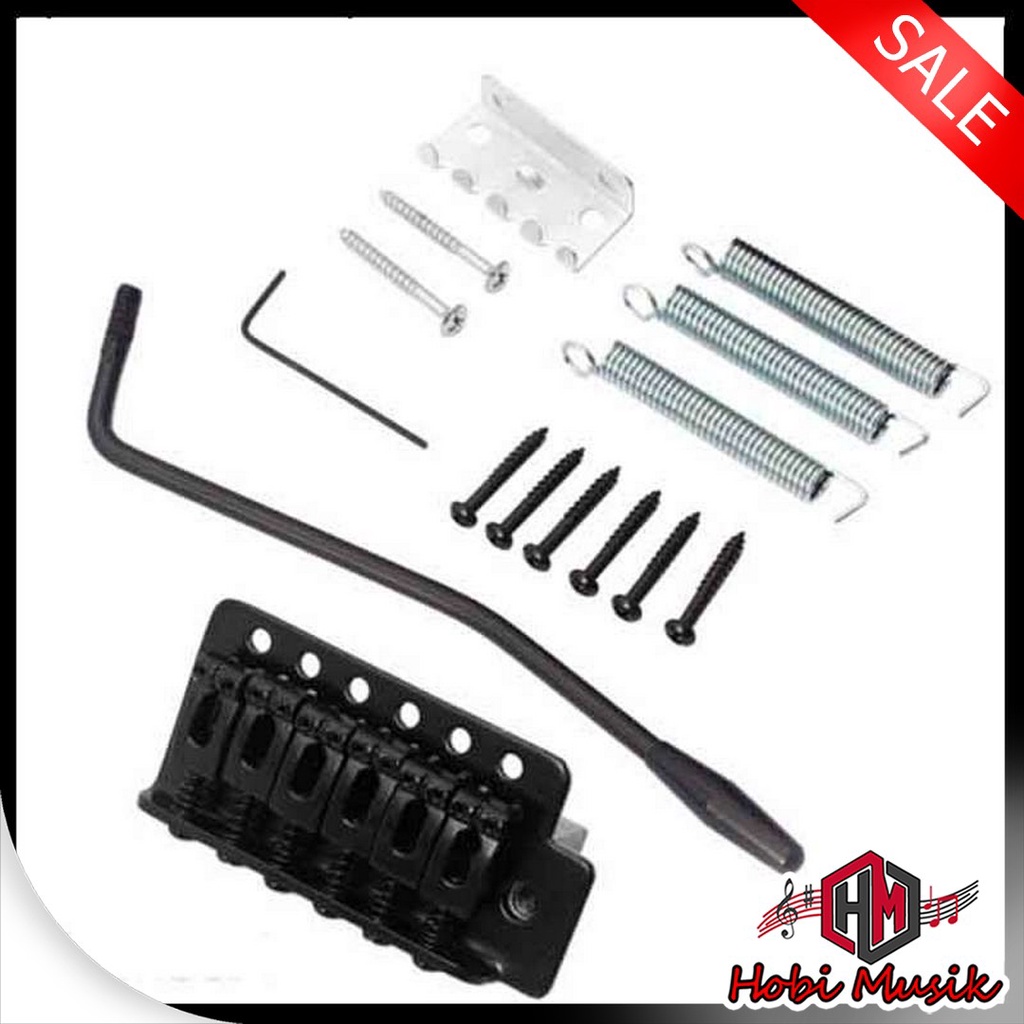 Tremolo Gitar Elektrik Fender Stratocaster Semi Updown Black
