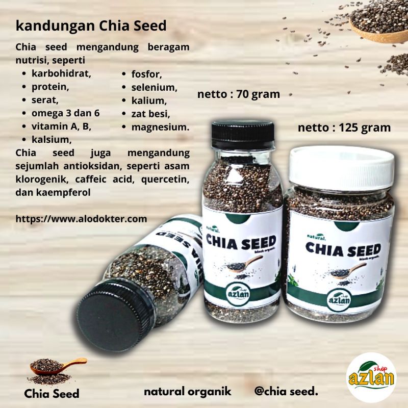 

Organic Chia Seeds black chia kemasan botol 70gram termurah