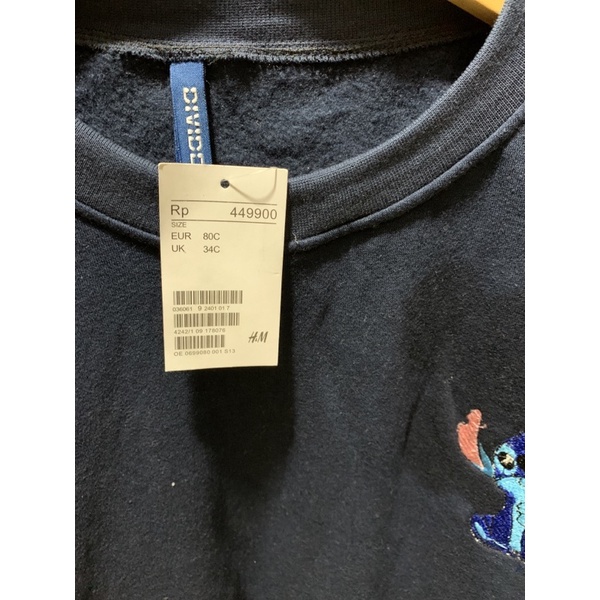 CREWNECK H&amp;M STITCH NAVY