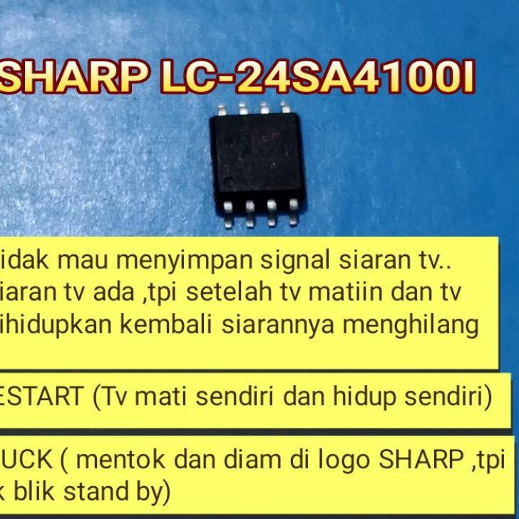 Harga Bersahabat.. IC eprom memory tv LED Sharp lc-24sa4100i lc-24SA41001