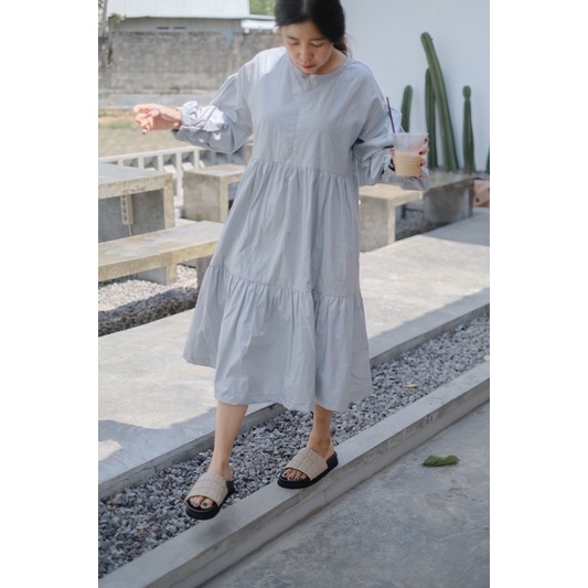 Renjana Dress Dusty Blue Spruce