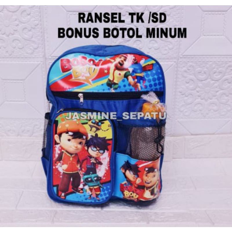 TAS RANSEL ANAK SEKOLAH KARAKTER BOBOIBOY/GRATIS BOTOL MINUMAN