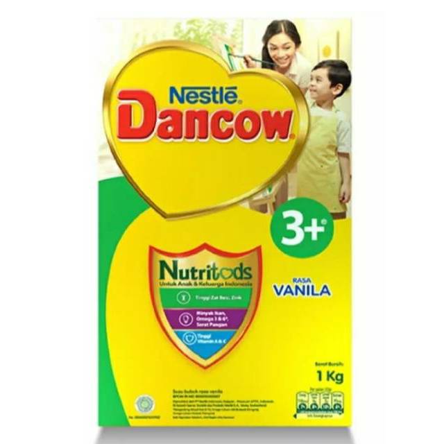 DANCOW 1+  3+ Madu/ vanila  1000g /1 kg exp2024