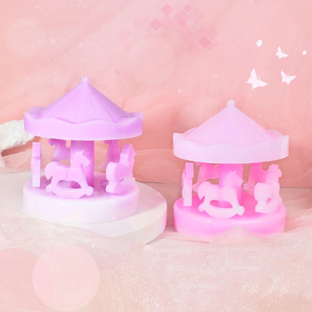 Preva Carousel Resin Mold Handmade Ornamen Meja DIY Silicone Mold