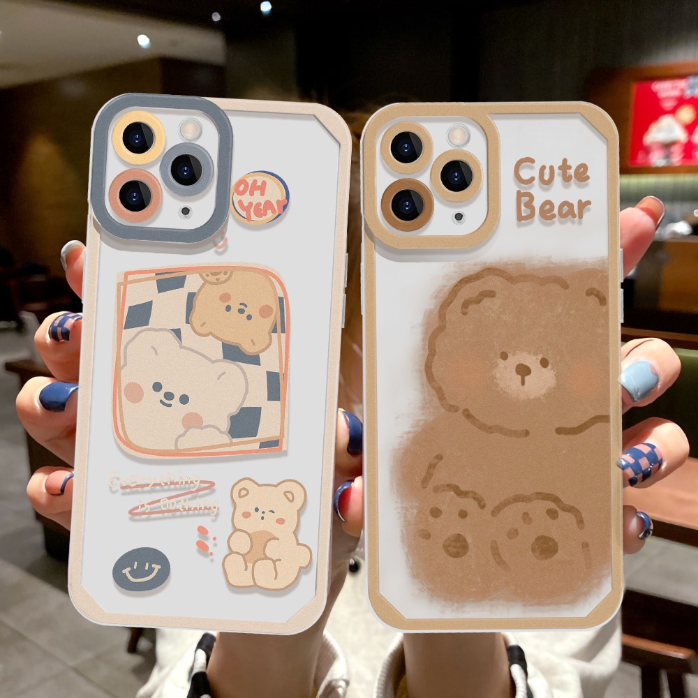 Case Motif Kartun Beruang Untuk Vivo Y20i Y20 Y21 Y17 Y11 Y12 Y15 Y30 Y95 Y91 Y91C Y93 Y90 V23 V23e S12 Y3 Y12S Y15 Y32 Y20 Y33 Y33T Y33 Y3 Y21T Y21T Y20S Y33T