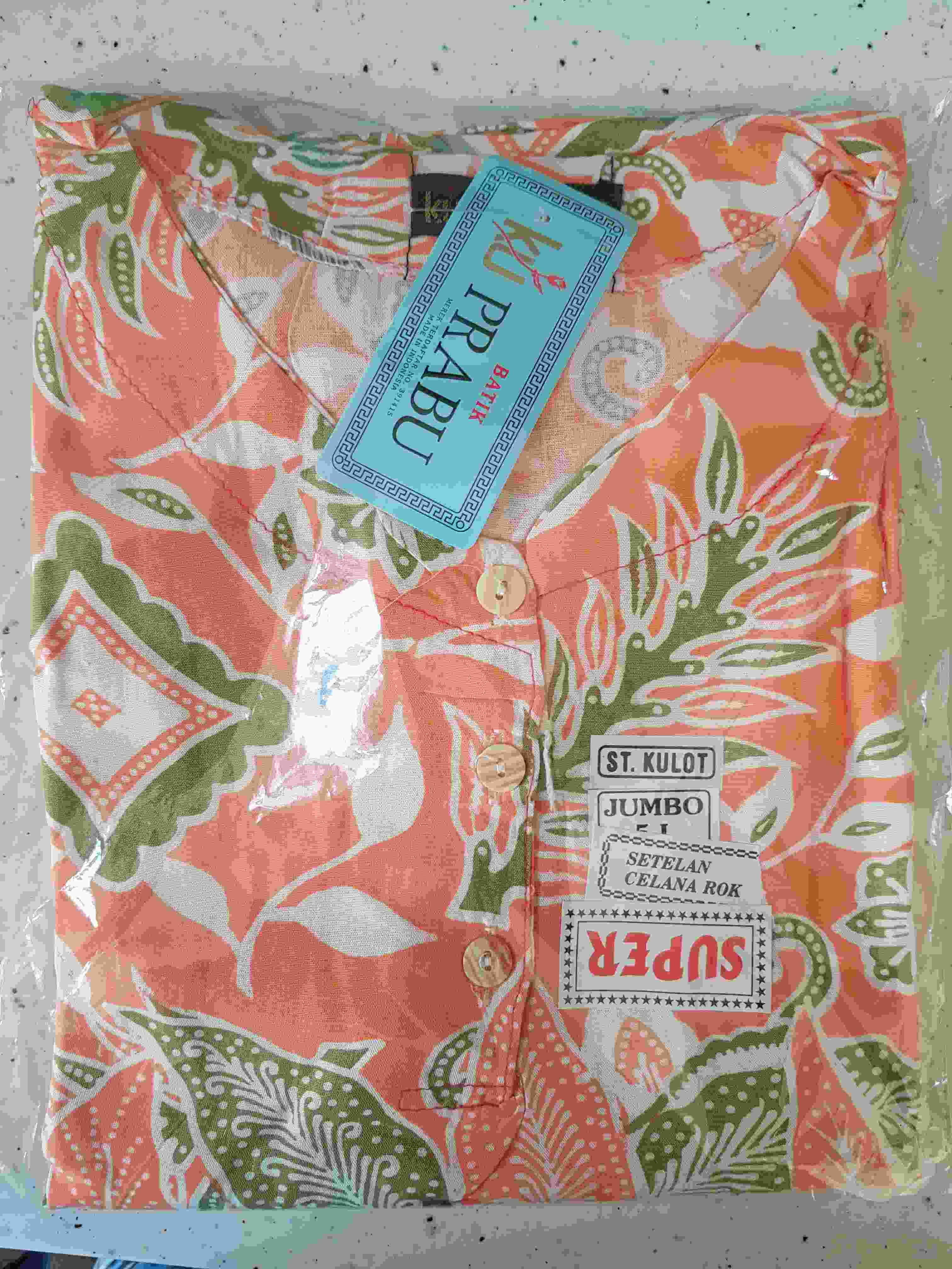 Stelan Batik Kulot Super Jumbo 5l Ld 140 Kencana Ungu Prabu