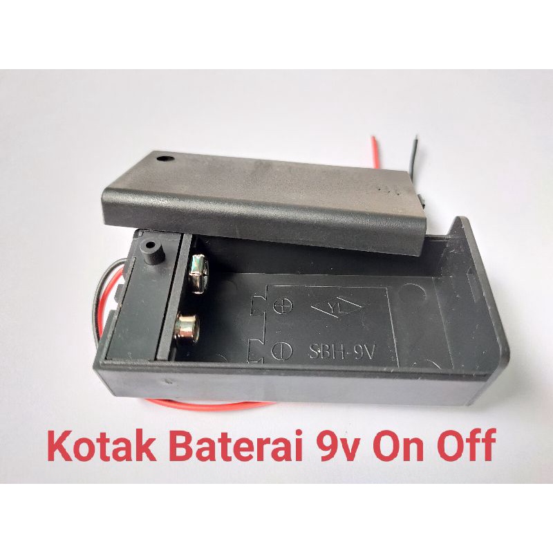 SAKLAR Kotak Baterai 9v On Off Holder Baterai Kotak 9v