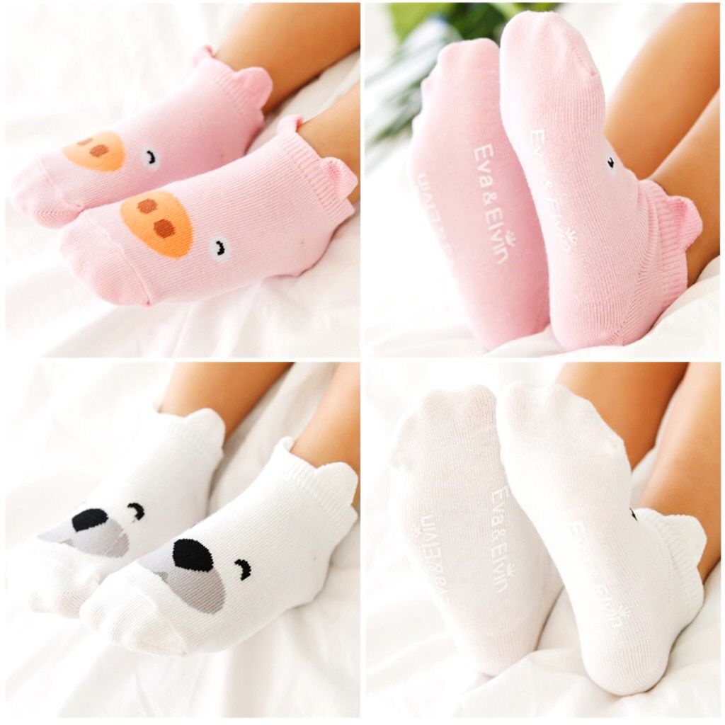 GRAGA KS04 KAOS KAKI BAYI MOTIF KARAKTER ANIMALS KAOS KAKI ANAK ANTI SLIP KARAKTER LUCU