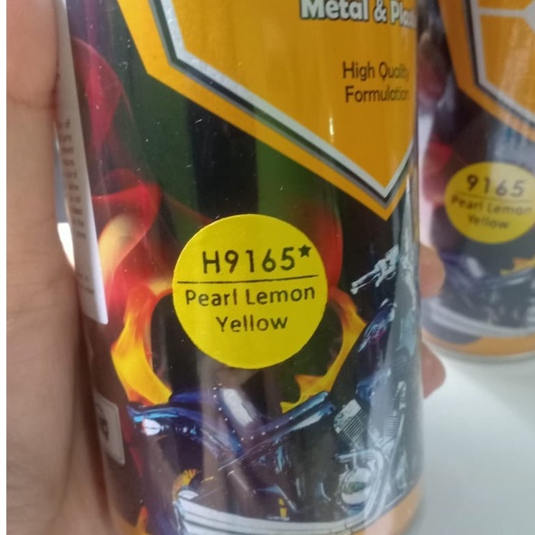 DITON Premium Pilok Pilox Cat Semprot - H9165* Pearl Lemon Yellow / 9165 Kuning Lemon Metalik (400cc)