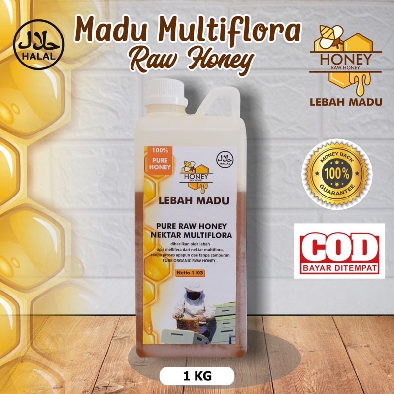 

Madu Asli Nektar Bunga 1kg Multhiflora||Randu||Karet||Acasia gratis sendok kayu bergaransi