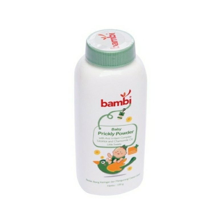 Bambi Baby Powder Prickly Heat 100gr - Bedak Anti Iritasi Bayi