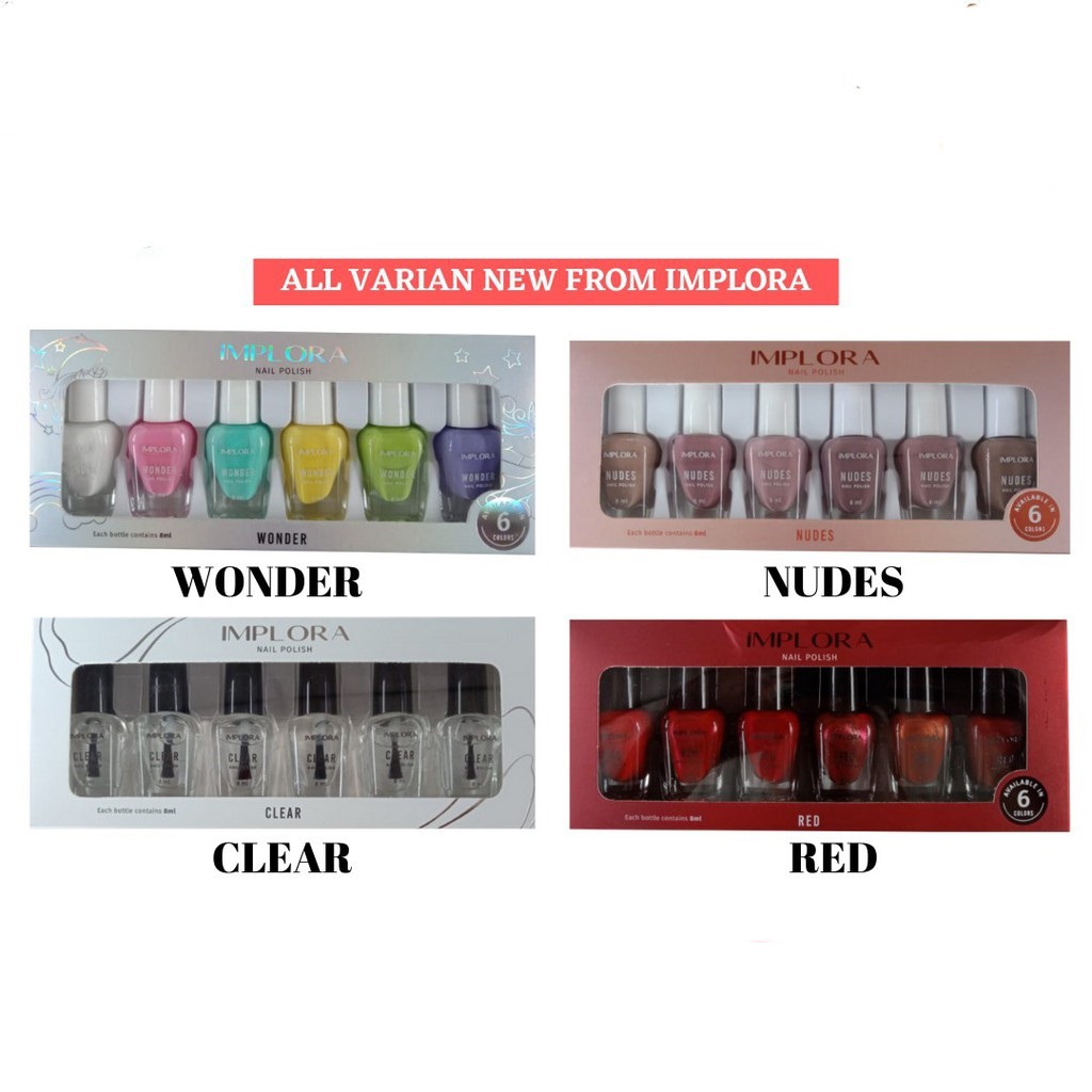 IMPLORA Nail Polish | IMPLORA Kutek | Red Clear Nudes Wonder 1PCS