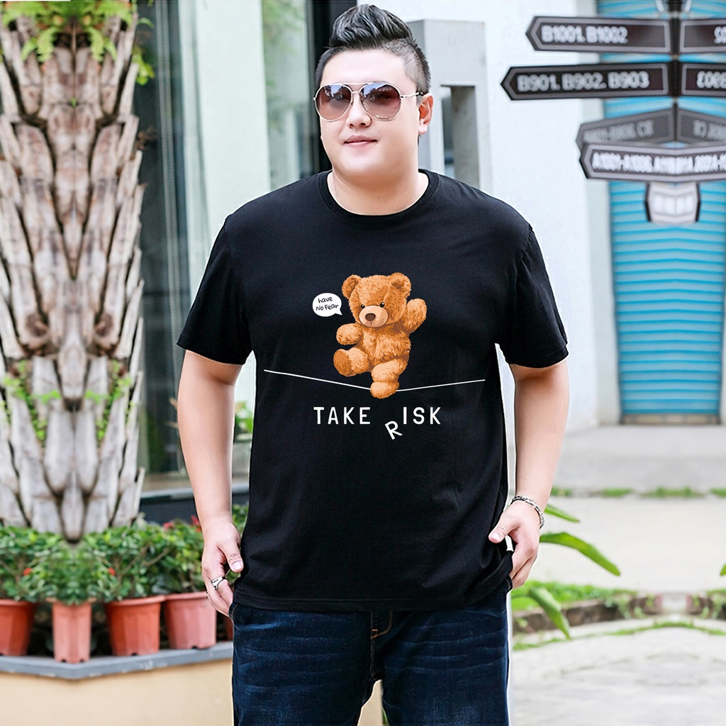 Baju Kaos Pria Jumbo Power Teddy Tshirt Bigsize XL XXL Distro DTF