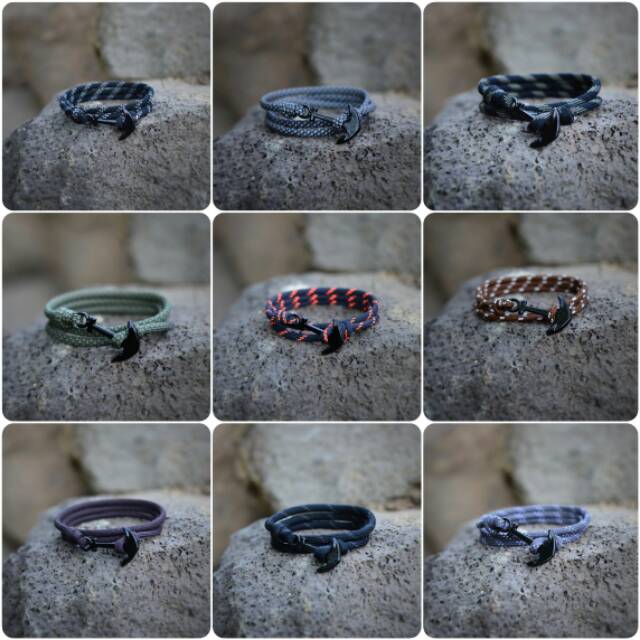 Gelang Paracord/Prusik Jangkar Motif Termurah