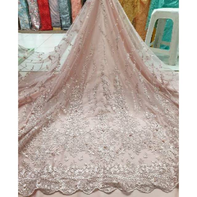 Bahan Kain Tile Elishab Mutiara Model Merambat Ke Atas Shopee Indonesia