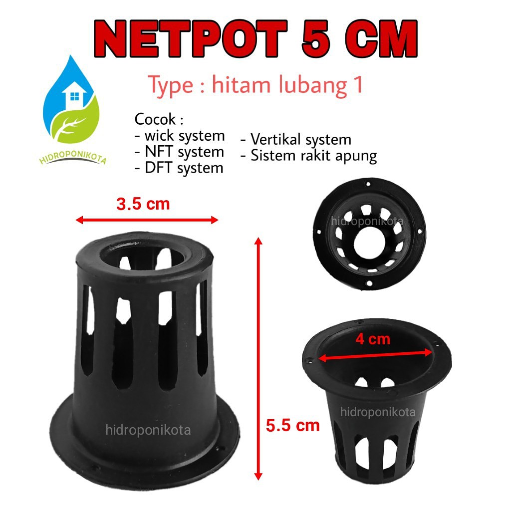 netpot 5 cm hitam lubang 1 - netpot hidroponik