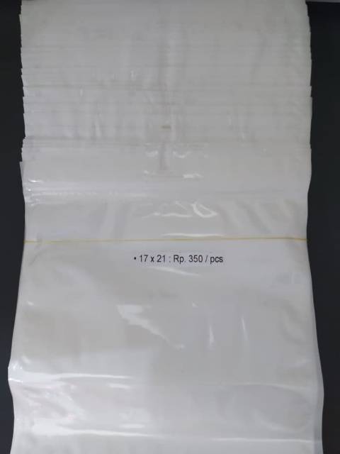 (Harga per 100pcs) Plastik Klip 17x21cm Plastik Susu Ziplock Transparan 17*21 cm