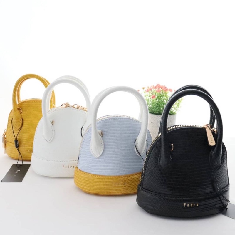 [7.7 Boombastis Sale⚡] - TAS WANITA MINI LIZZARD EFFECT TOP HANDLE BAG PDR076 PREMIUM IMPORT