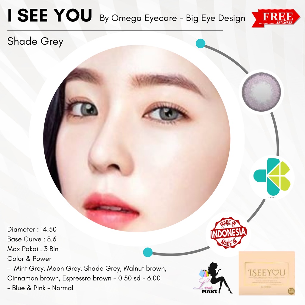 SOFTLENS I SEE YOU MINUS 4.50 SD 6.00 / FREE LEN CASE