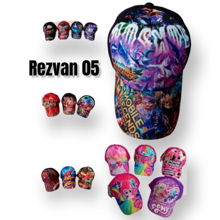 Topi Anak Prin Depan,Topi Anak laki-laki Usia 2-8 tahun,Topi keren dan lucu