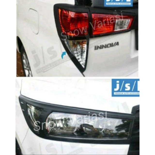 Paket Garnish Depan Belakang Outer Handle Tank Cover All New Innova 2016 2021 GR Sport Hitam