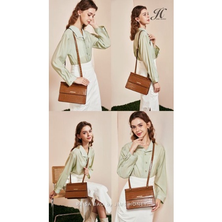 Raisa Bag Jims Honey Original Tas Selempang Wanita realpic cod motif croco official store