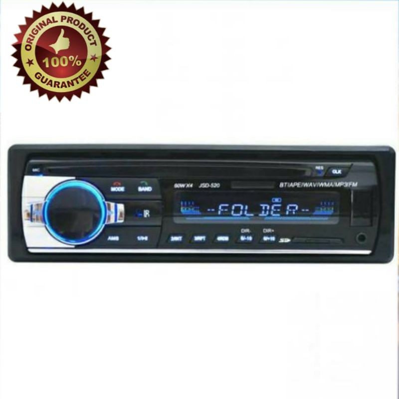 Taffware Tape Audio Mobil Multifungsi Bluetooth USB FM Radio JSD-520