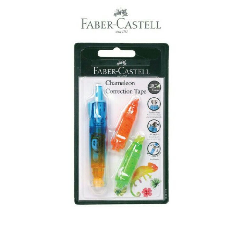

Faber - Castell Correction tape Chameleon + 2 Refill Bar blue