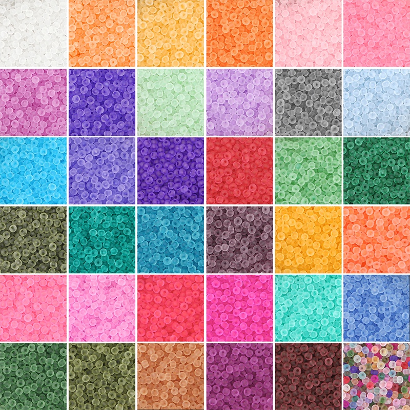 660pcs Manik-Manik Kaca Frosted Bening Ukuran 2mm Untuk Membuat Perhiasan Kalung / Gelang Handmade