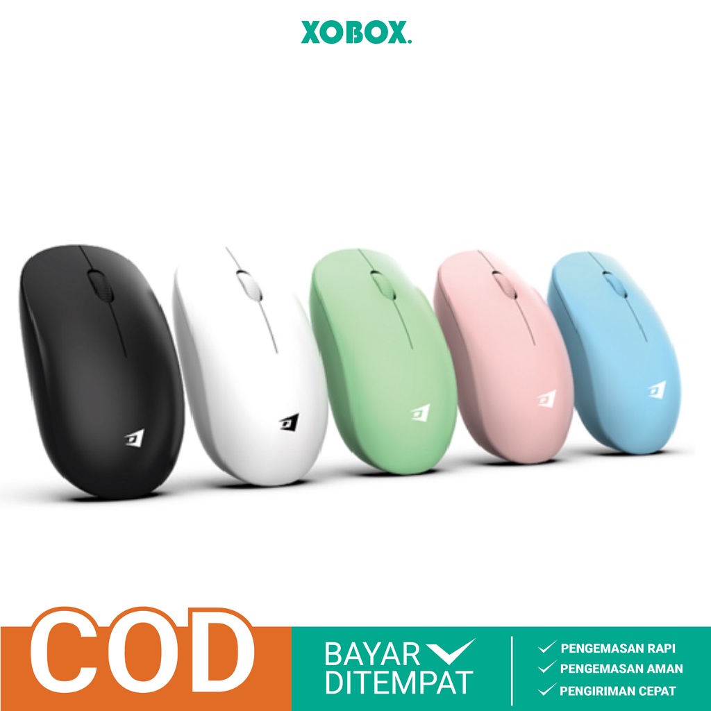 Mouse Wireless Bluetooth JR8 2.4Ghz 800-2400DPI Silent Klik -XOBOX